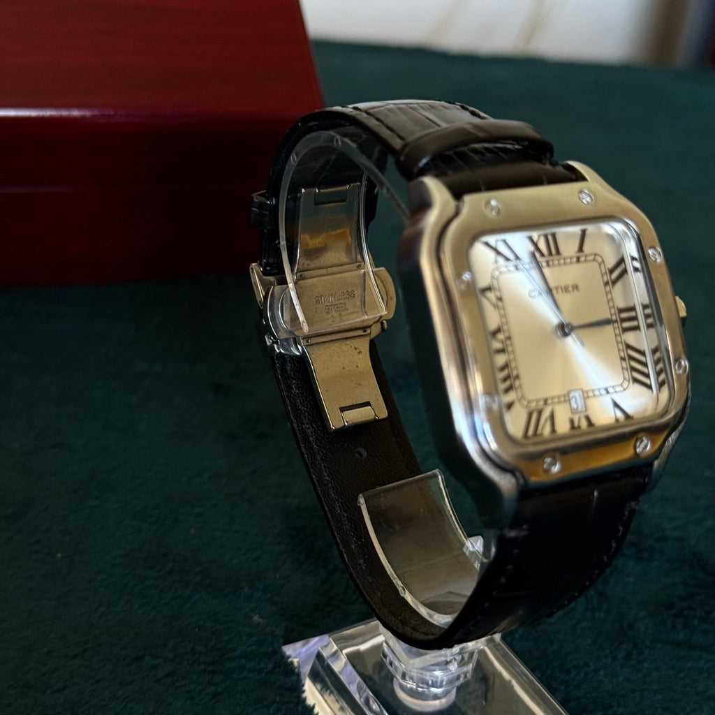 Cartier Santos Automatique – Bracelet Cuir  – Résistante à l’eau