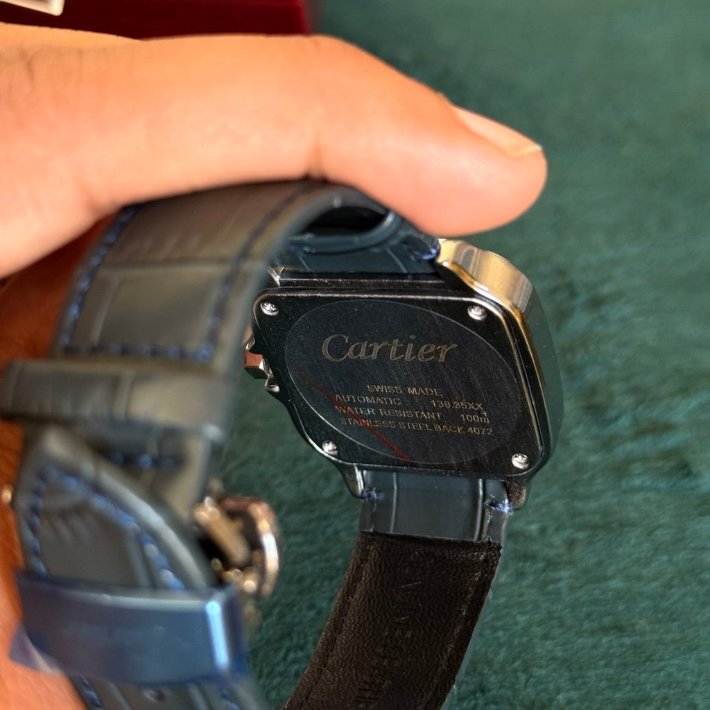 Cartier Santos Automatique – Bracelet Cuir  – Résistante à l’eau