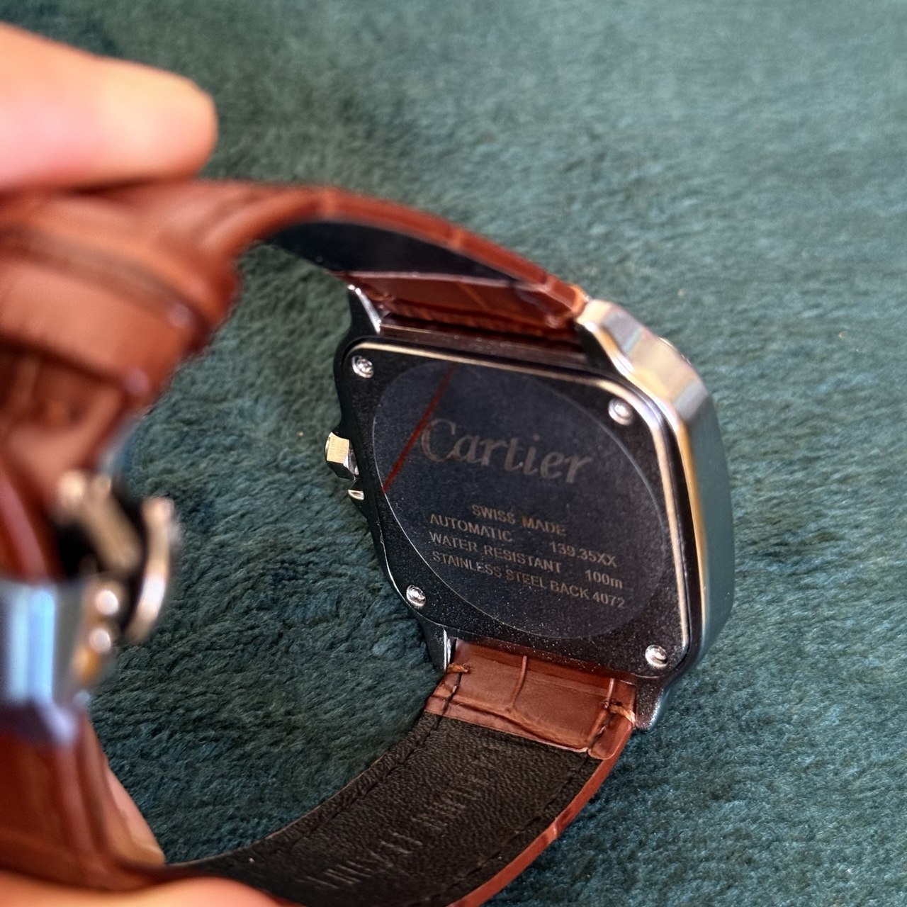 Cartier Santos Automatique – Bracelet Cuir  – Résistante à l’eau