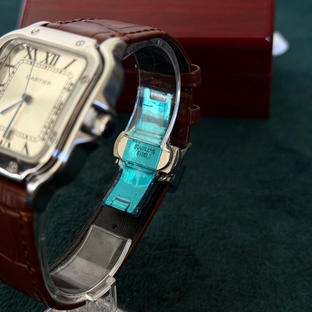 Cartier Santos Automatique – Bracelet Cuir  – Résistante à l’eau
