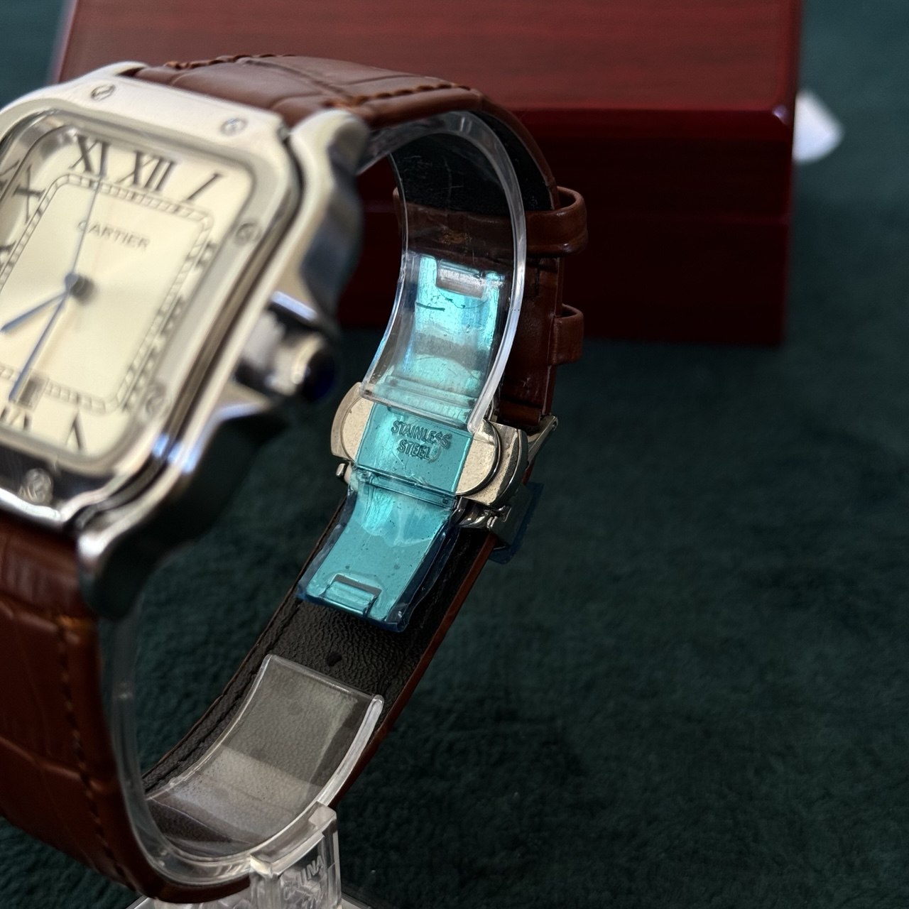 Cartier Santos Automatique – Bracelet Cuir  – Résistante à l’eau