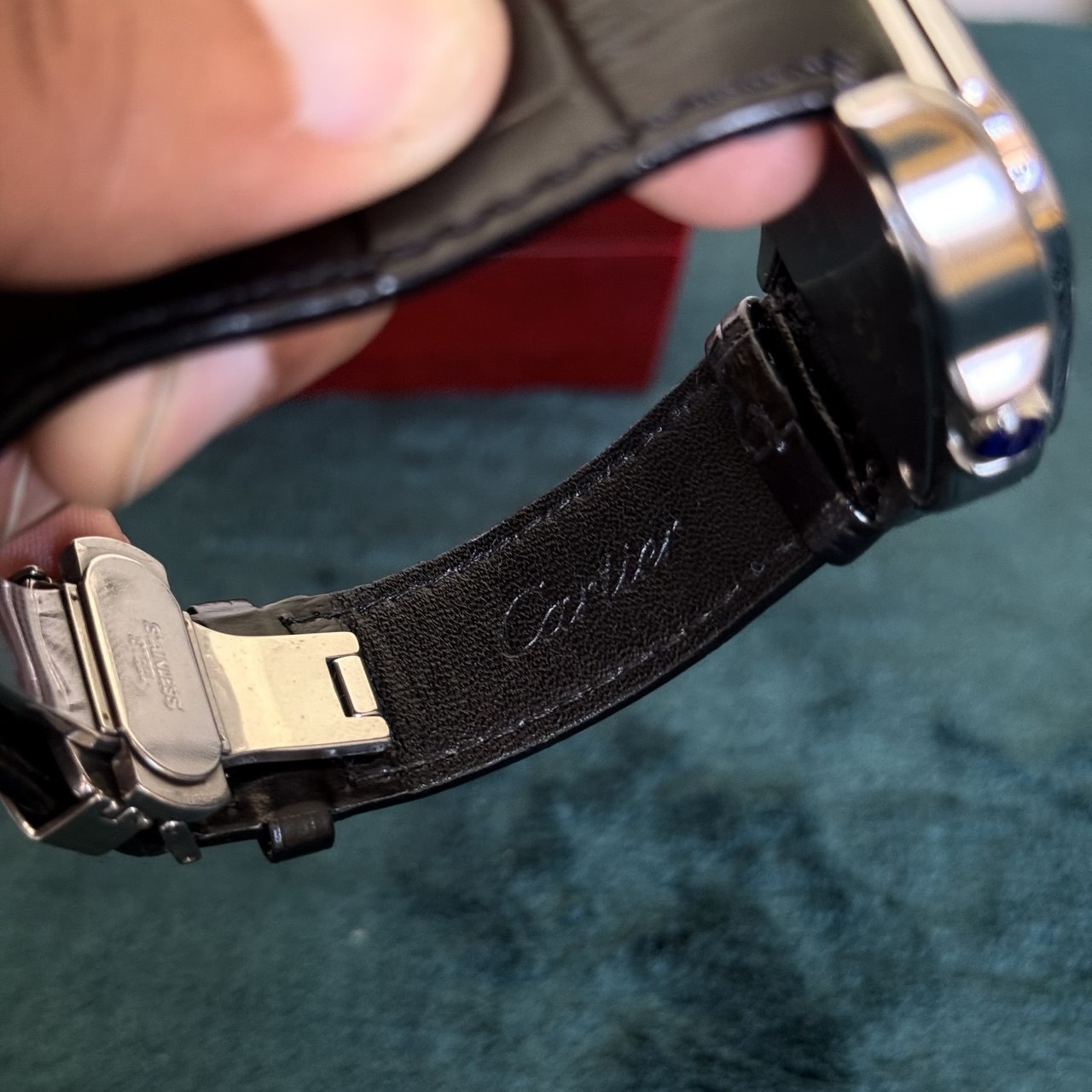 Cartier Santos Automatique – Bracelet Cuir  – Résistante à l’eau
