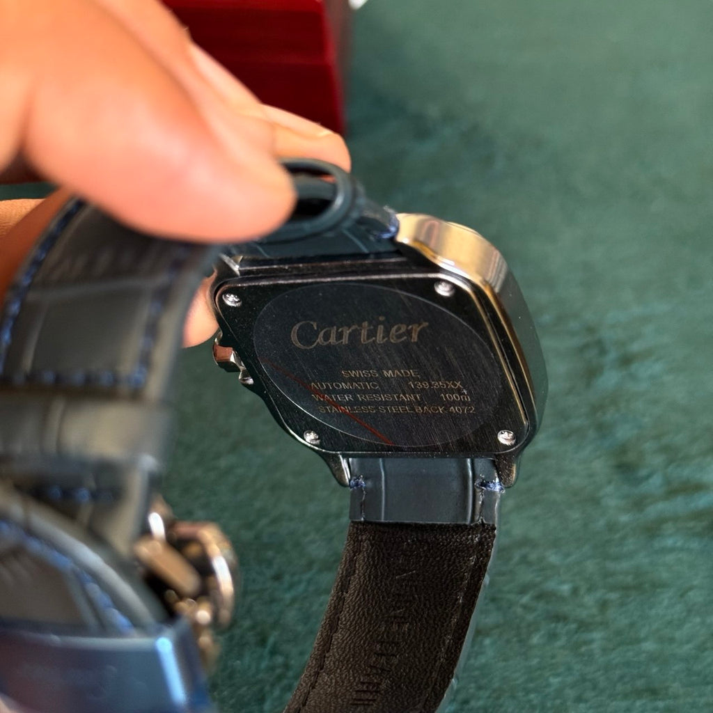 Cartier Santos Automatique – Bracelet Cuir  – Résistante à l’eau