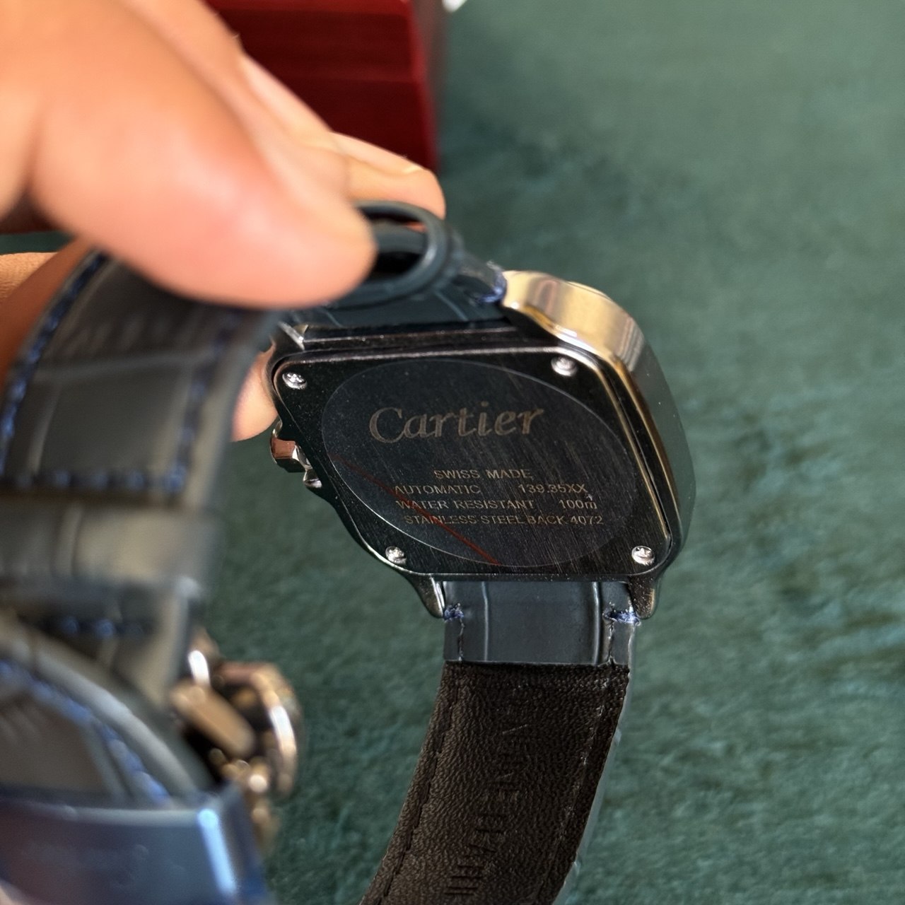 Cartier Santos Automatique – Bracelet Cuir  – Résistante à l’eau
